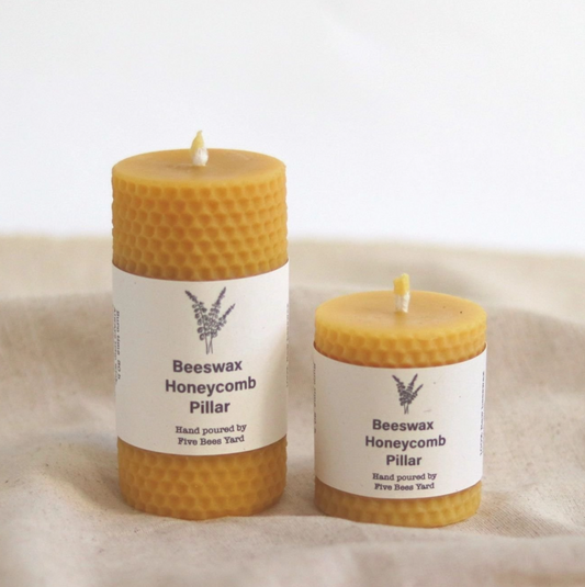 Honeycomb Beeswax Pillar Candle